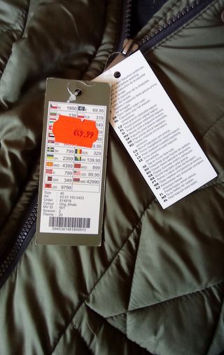 Abrigo Anorak Parka Talla 40 G L larga Verde NUEVO