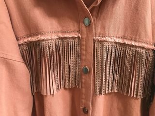 Chaqueta flecos mujer