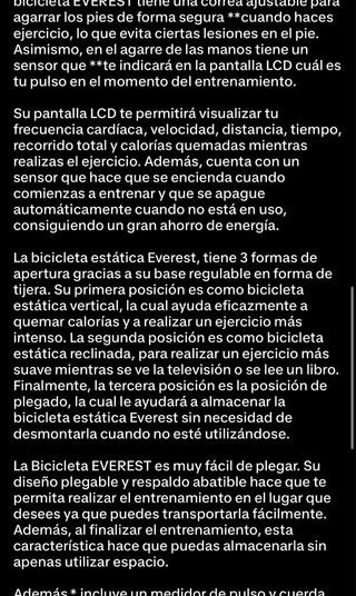 NUEVA Bicicleta estática Plegable Pulxiómetro 8