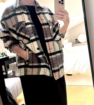 Sobrecamisa de cuadros Zara 