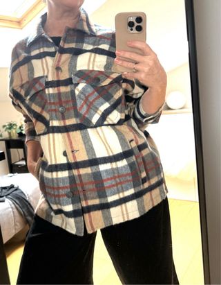 Sobrecamisa de cuadros Zara 