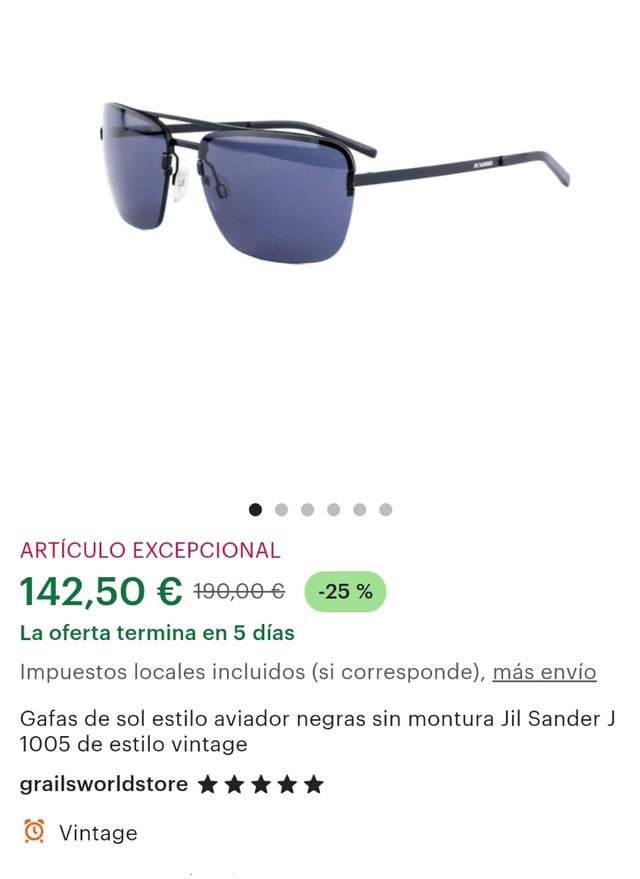 Gafas Aviator Jil Sander