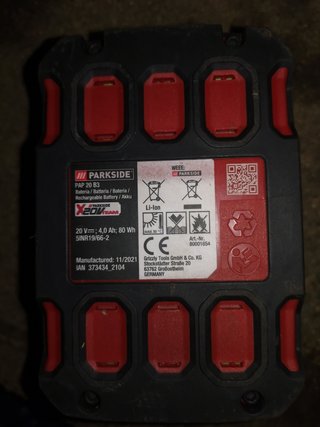 Bateria parkside 20v 4ah
