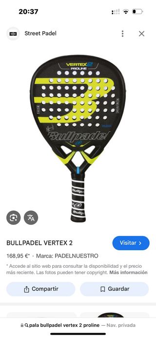 Pala padel bullpadel vertex 2