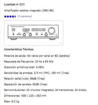LUXMAN amplificador A 331 gama media alta