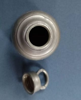 Antico flacone peltro cesellato 1800/1830