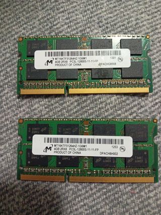 RAM marca MT de 2x4gb 