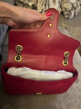 Bolso Gucci terciopelo rojo original