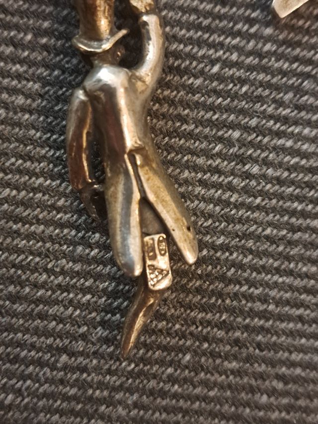 Argento 800 portachiavi amuleto Napoli