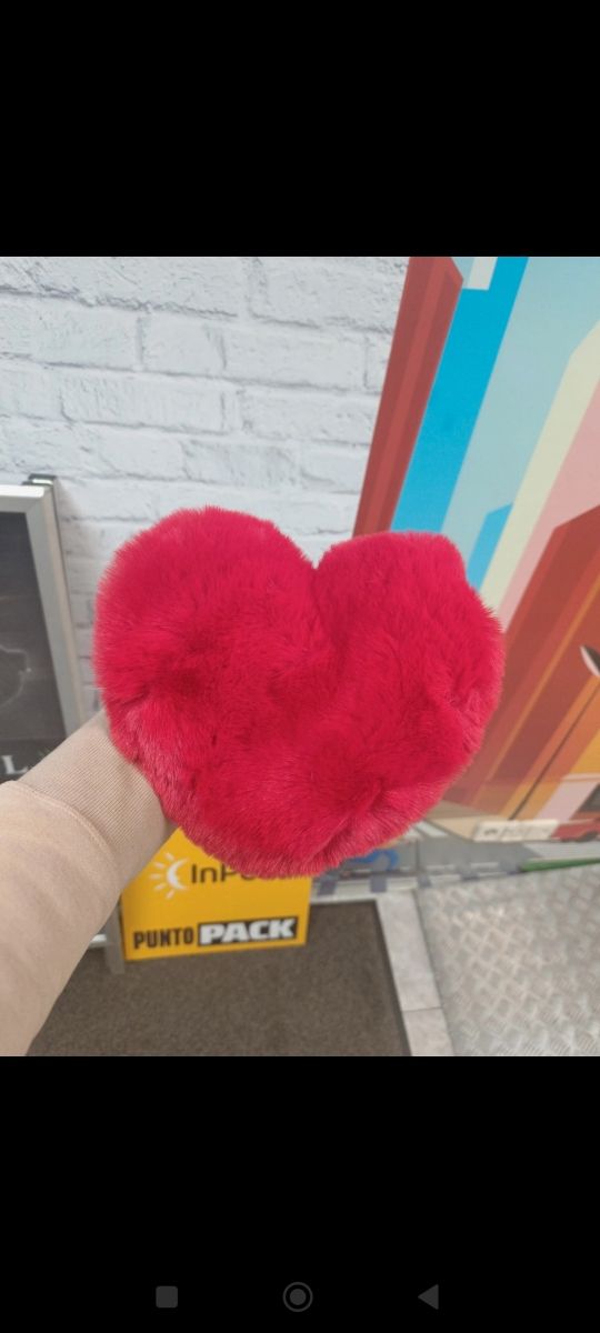 Bolso corazón pelo