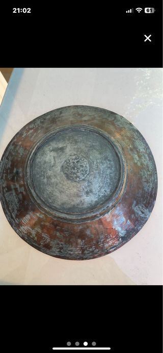 Bandeja de metal antigua