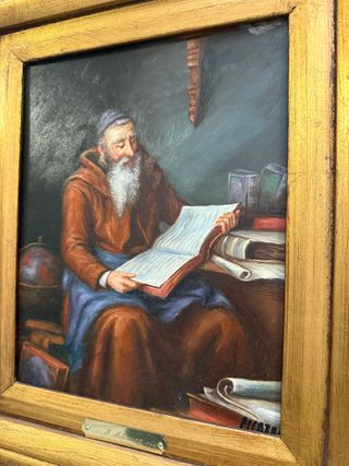 Fraile capuchino leyendo,