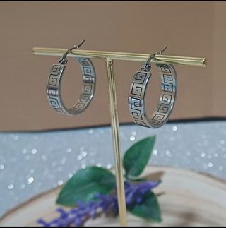 Pendientes Aro Rizado Acero