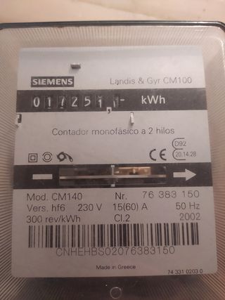 Contador corriente 220v