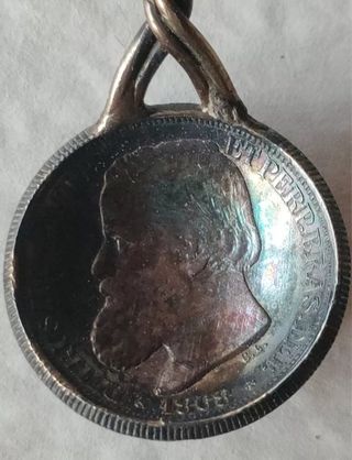 Cucchiaino antico moneta argento e ametista