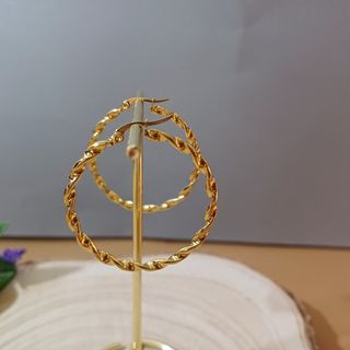 Pendientes Aro Rizado Acero