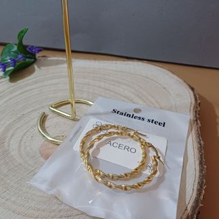 Pendientes Aro Rizado Acero