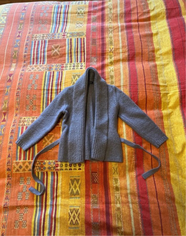 Cardigan viola in cashmere