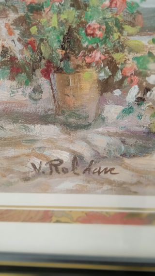 Cuadro patio andaluz Granada Córdoba vintage