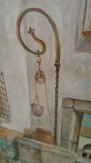 Cuadro patio andaluz Granada Córdoba vintage