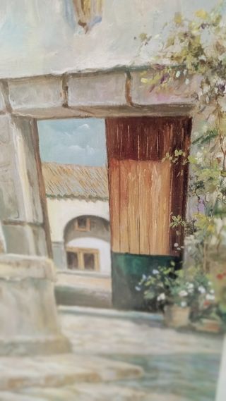 Cuadro patio andaluz Granada Córdoba vintage