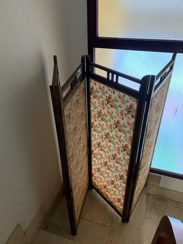 Biombo vitange de castaño