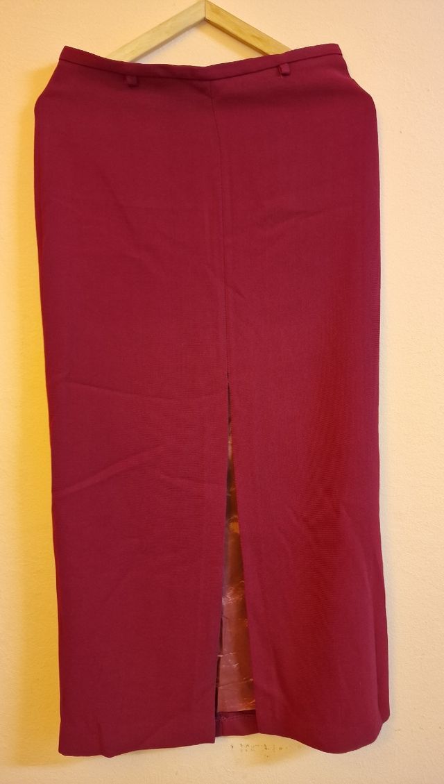 Falda larga invierno roja. Vidrio t 40