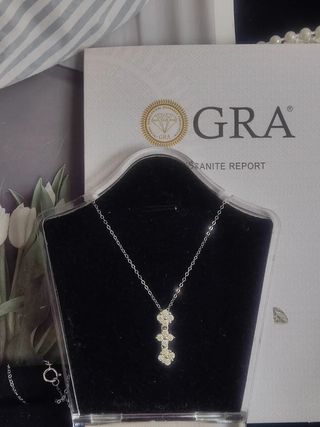 Collar de plata moissanita