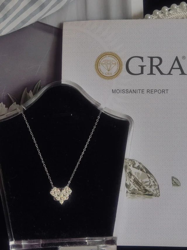 Collar de plata moissanita