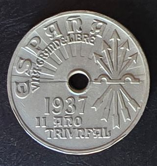 Moneda española añi 1937