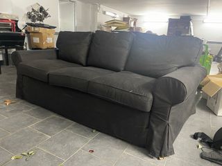 Sofa cama y Puff reposapies Ikea