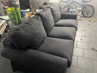 Sofa cama y Puff reposapies Ikea