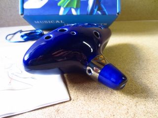 Ocarina de Ceramica Azul Estilo Zelda