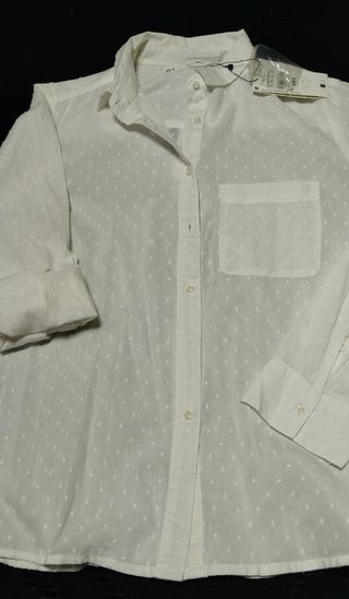 Camisa blanca.Sfera.M. Con etiqueta