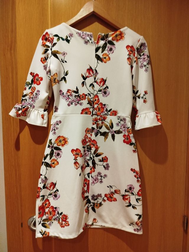 Vestido corto estampado flores