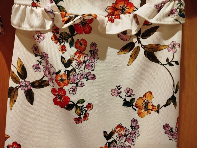 Vestido corto estampado flores