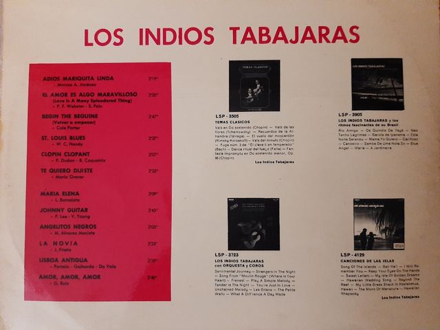 Vinilo Los indios tabajaras