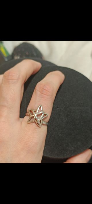 Anillo estrella  de plata 925