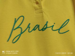 Polo mujer Brasil amarillo y verde