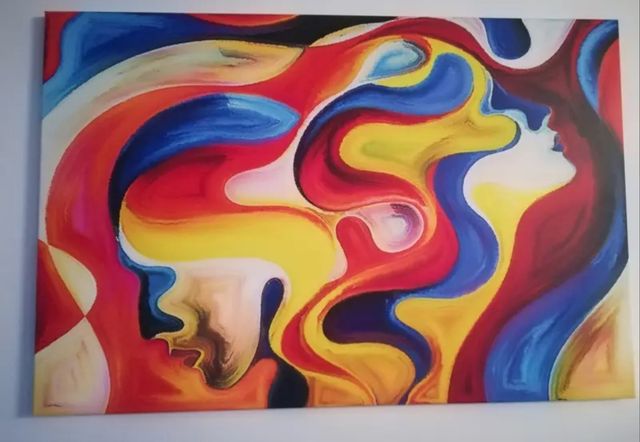 Lienzo de colores dos caras