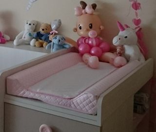 Colcha de maxicuna, protectores y cambiadores