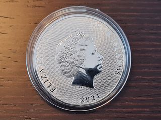 2021 Cook Islands 1 Oz plata