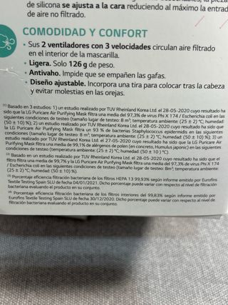 LG PuriCare Mascarilla purificadora de aire