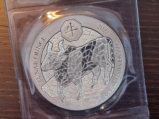 2021 BUEY RWANDA 1 Oz plata
