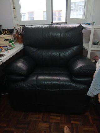 Sillón eléctrico reclinable de piel sintetica