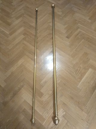 Barras cortinas latón 140 cm