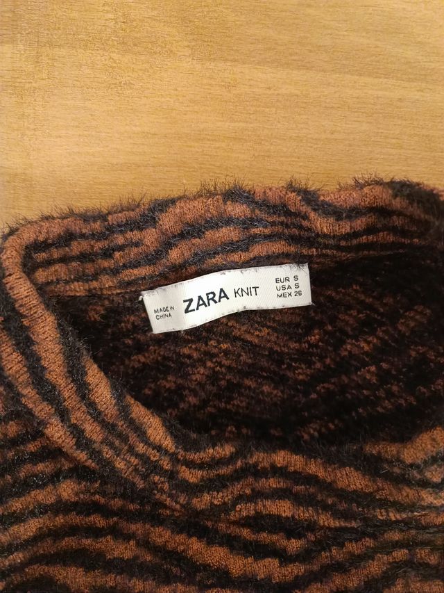 Jersey Zara Knit Animal Print Talla S