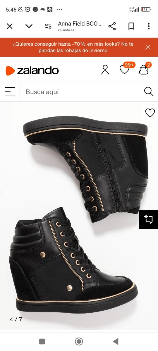 Botín cuña estrenar