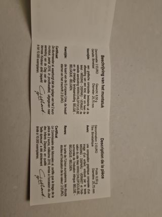 2 EURO PROOF BELGIO 2016