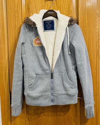 Chaqueta gris con borreguito Ralph Lauren
